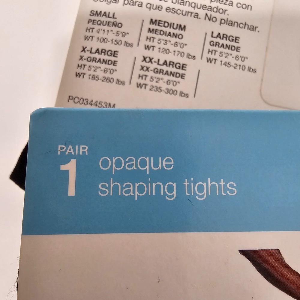 3 Pack No Nonsense Women's Opaque Tummy Shaping Tights Black Size S - Picture 6 of 11